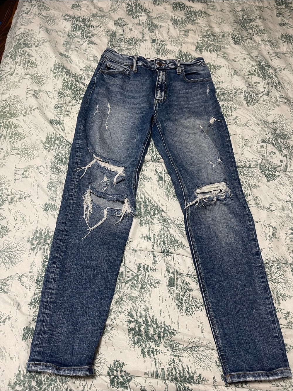 KanCan Distressed Dark Blue Skinny Jeans